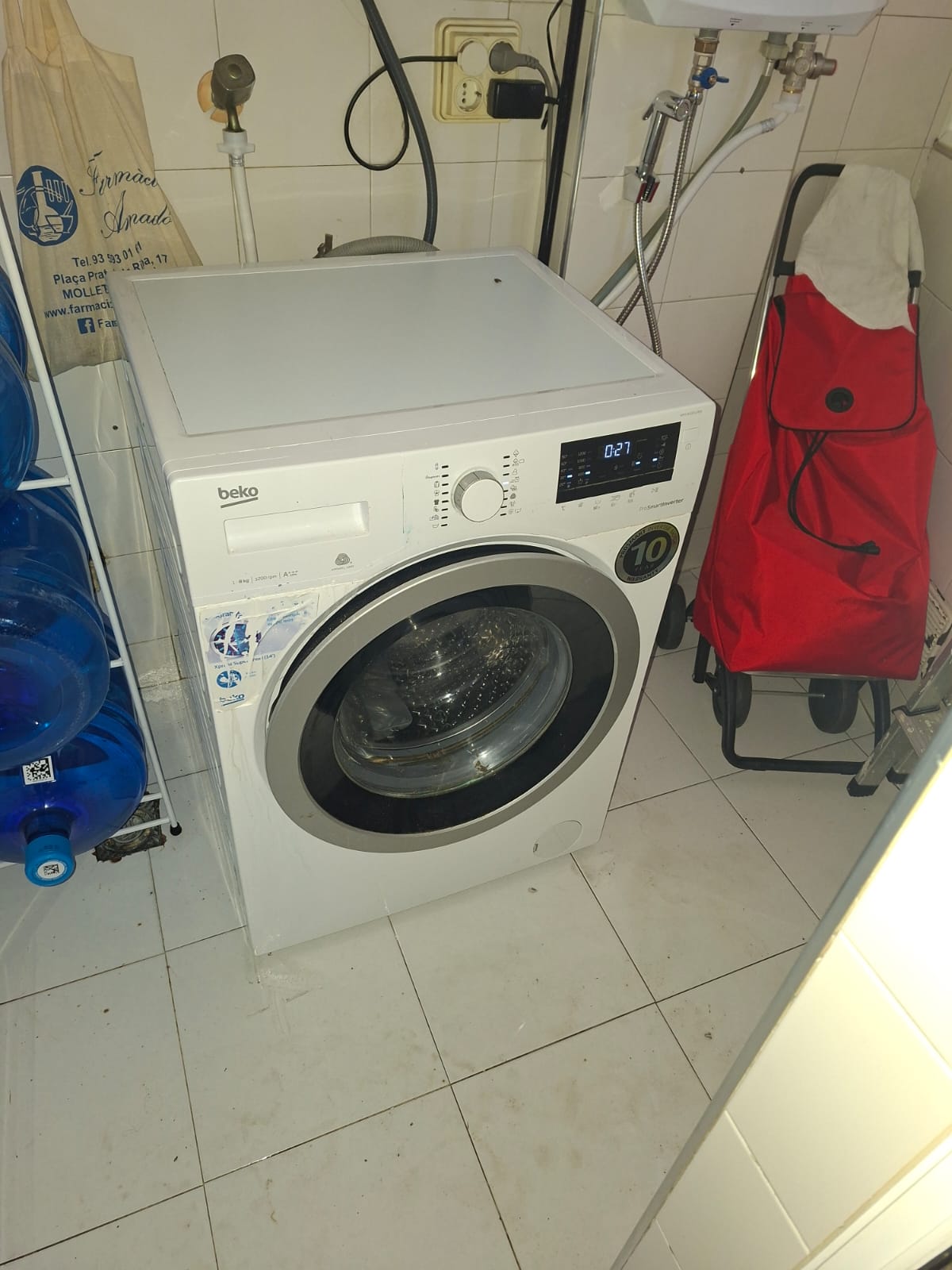 lavadora funcionando